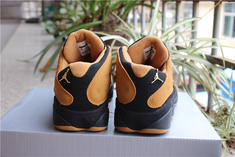 New Air Jordan 13 Low Chutney Yellow Black Shoes - Click Image to Close