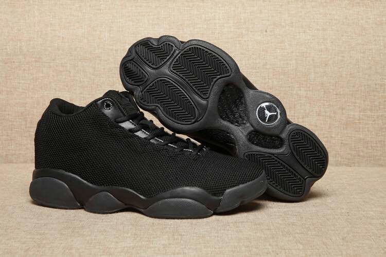 New Air Jordan 13 GS Low Flyknit All Black Shoes