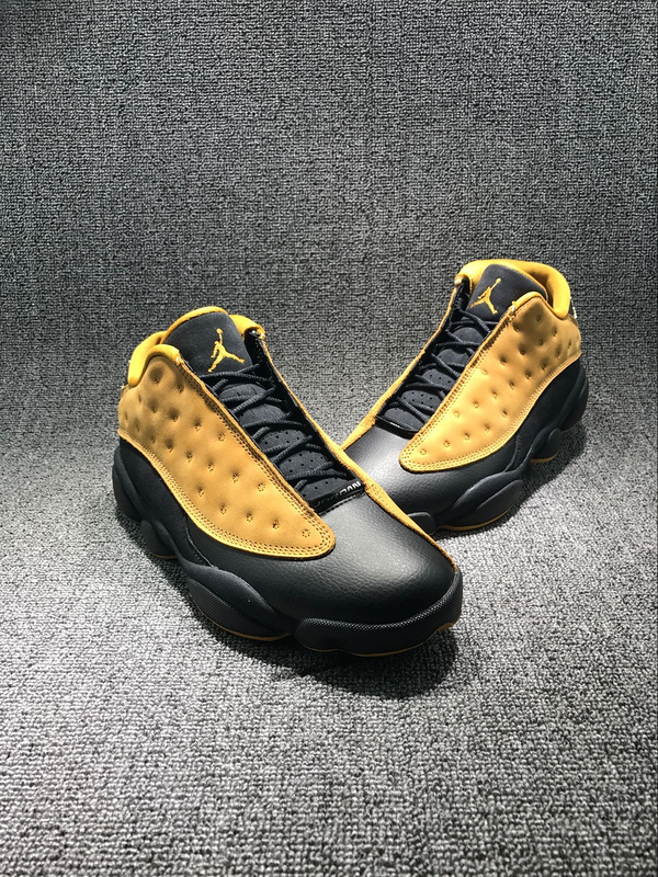New Air Jordan 13 Low Wheat Yellow Black Shoes