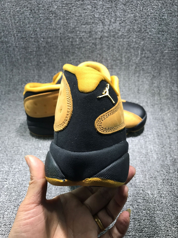 New Air Jordan 13 Low Wheat Yellow Black Shoes - Click Image to Close