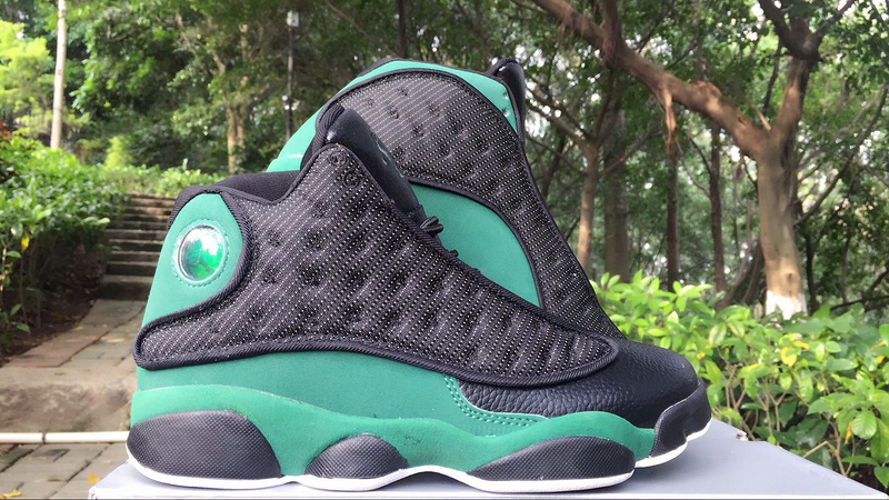 New Air Jordan 13 Ray Allen Black Green Shoes - Click Image to Close