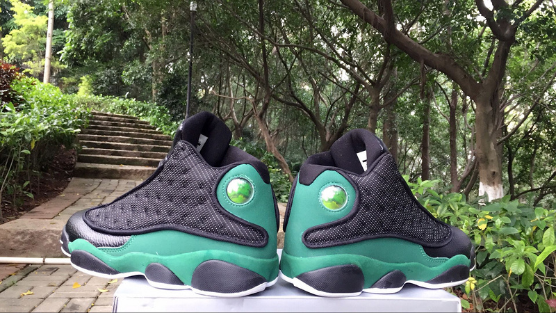 New Air Jordan 13 Ray Allen Black Green Shoes