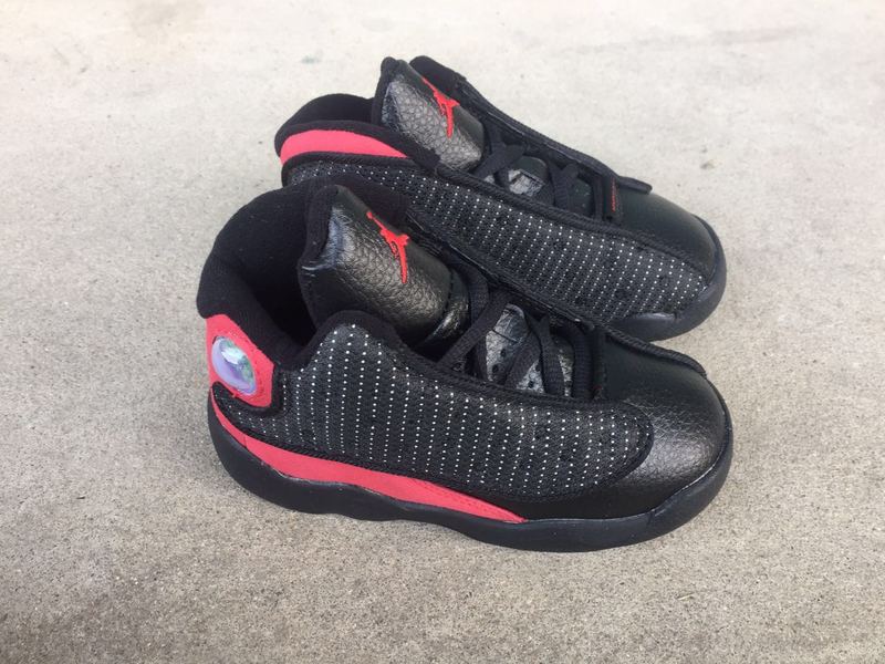 New Air Jordan 13 Retro Black True Red Shoes For Kids