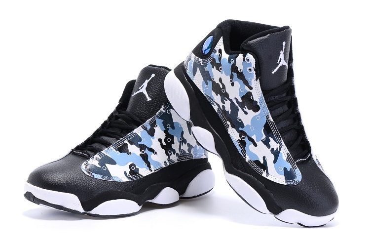 New Air Jordan 13 Retro Blue Black White Shoes