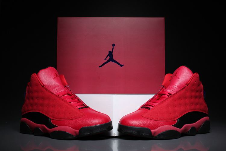 New Air Jordan 13 Retro Red Black Scratch Music Shoes - Click Image to Close