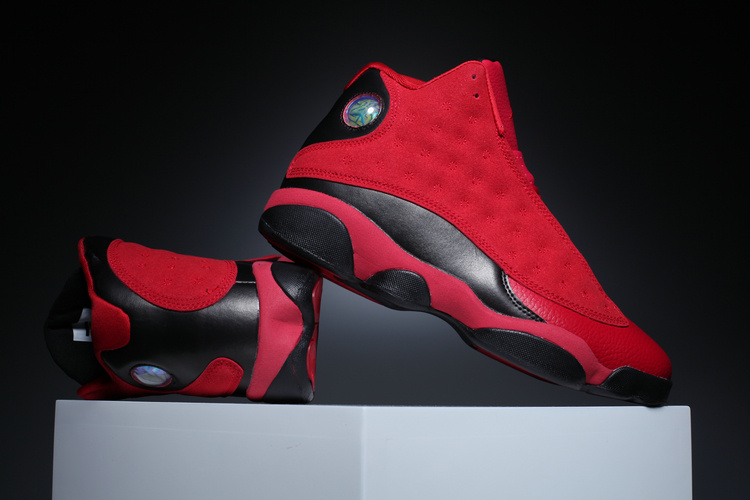 New Air Jordan 13 Retro Red Black Scratch Music Shoes - Click Image to Close