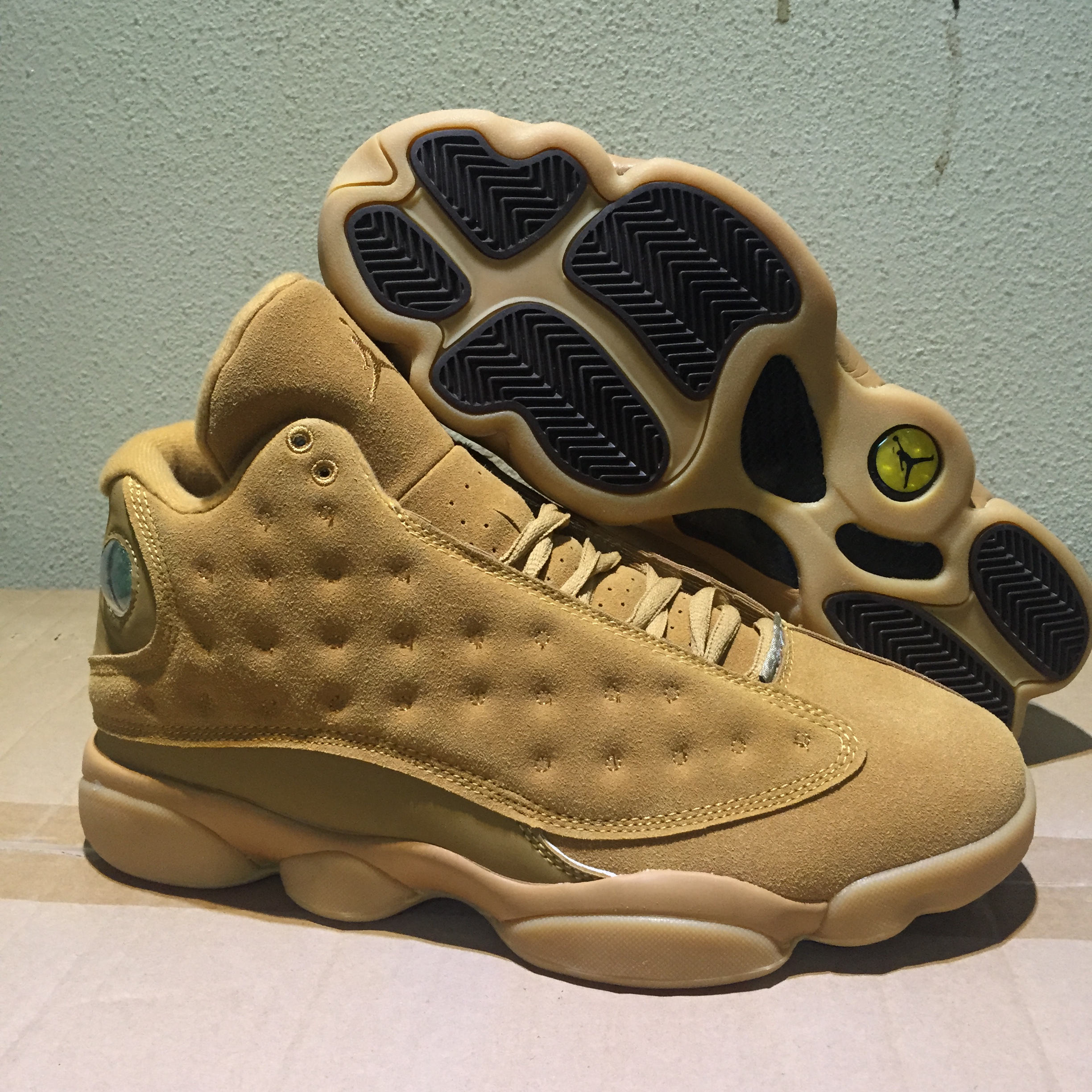 New Air Jordan 13 Wheat Yellow Shoes