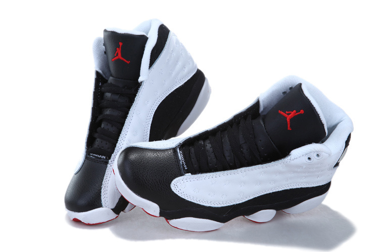 2013 Air Jordan 13 White Black For Women - Click Image to Close