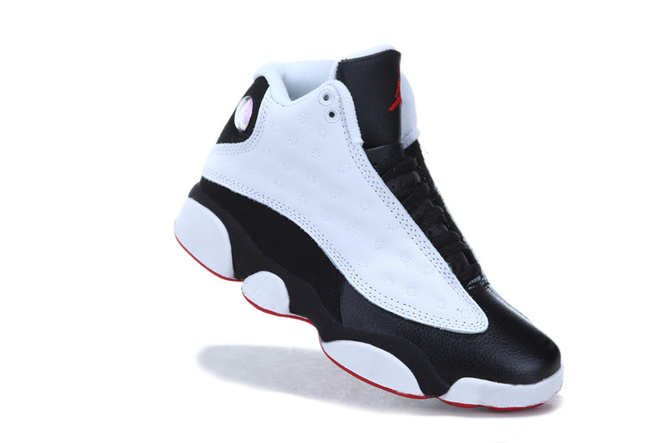 2013 Air Jordan 13 White Black For Women - Click Image to Close