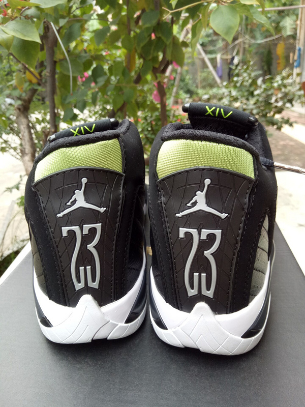 New Air Jordan 14 GS Black Green Shoes - Click Image to Close