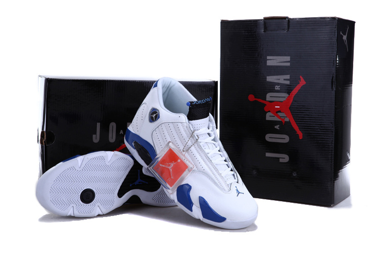 New Air Jordan 14 White Royal Blue