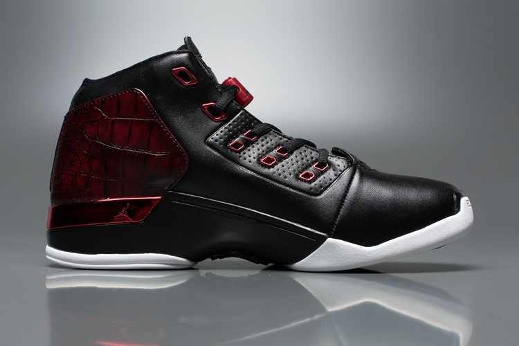 Women Air Jordan 17+ Black Red Shoes