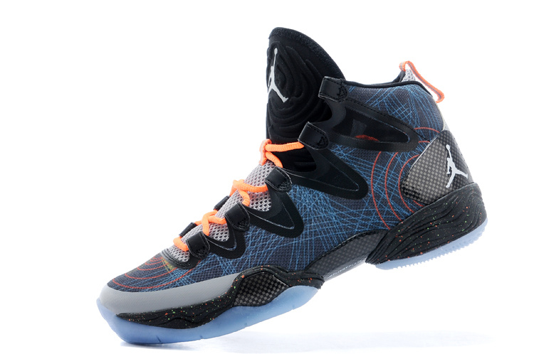 New Air Jordan 28 Blue Black Orange Shoes