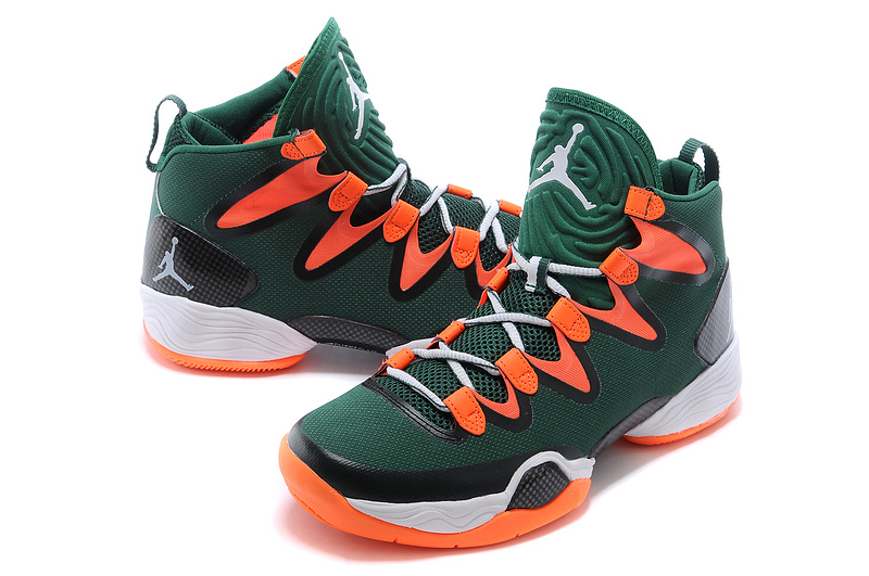 New Air Jordan 28 Green Orange White Shoes