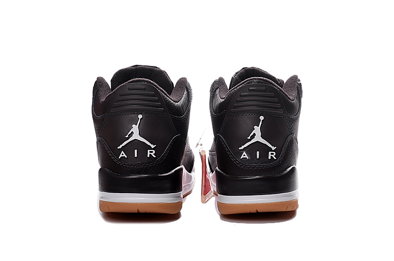 New Air Jordan 3 Black Navy Gum Shoes