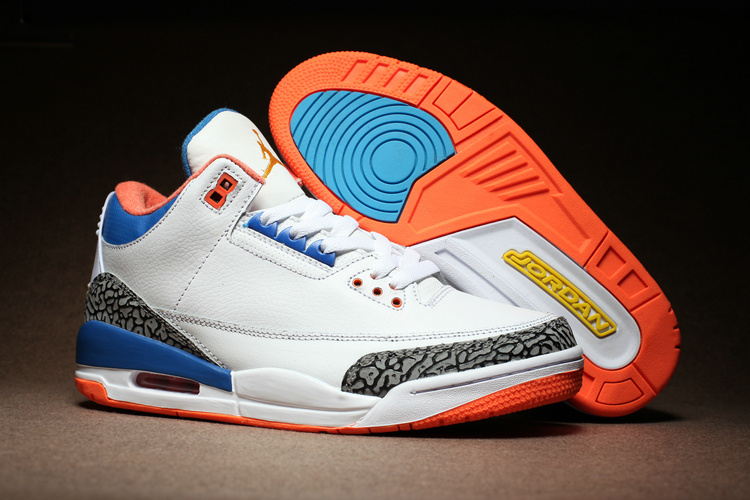 orange blue and white jordans