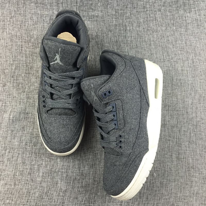 New Air Jordan 3 Wool Black Shoes