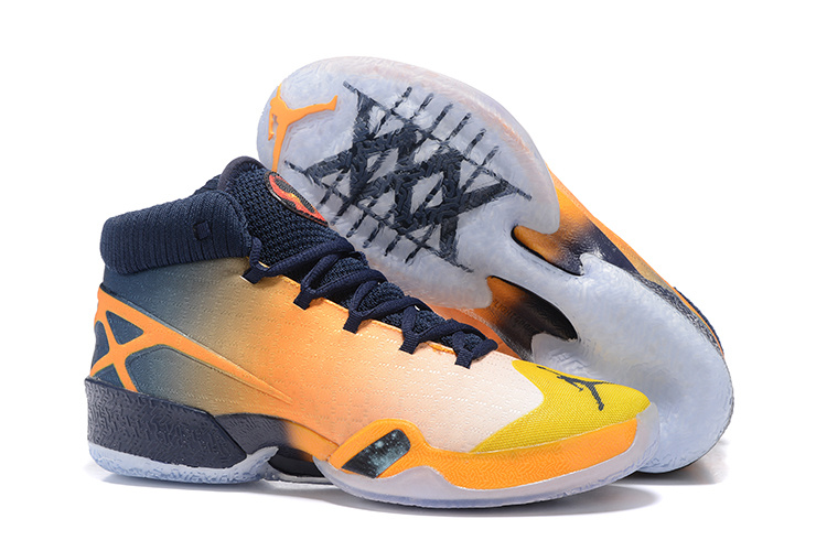 New Air Jordan 30 Westbrook Yellow Black Orange Shoes