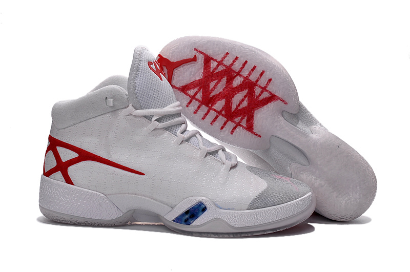 New Air Jordan 30 White Red Shoes - Click Image to Close