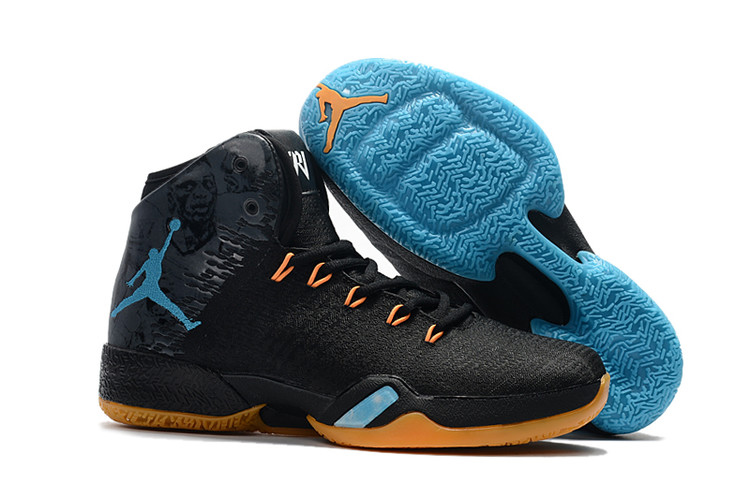 New Air Jordan 30.5 MVP Black Yellow Blue Shoes - Click Image to Close