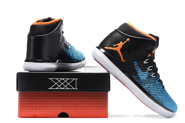 New Air Jordan 31 Black Blue Orange Sneaker - Click Image to Close