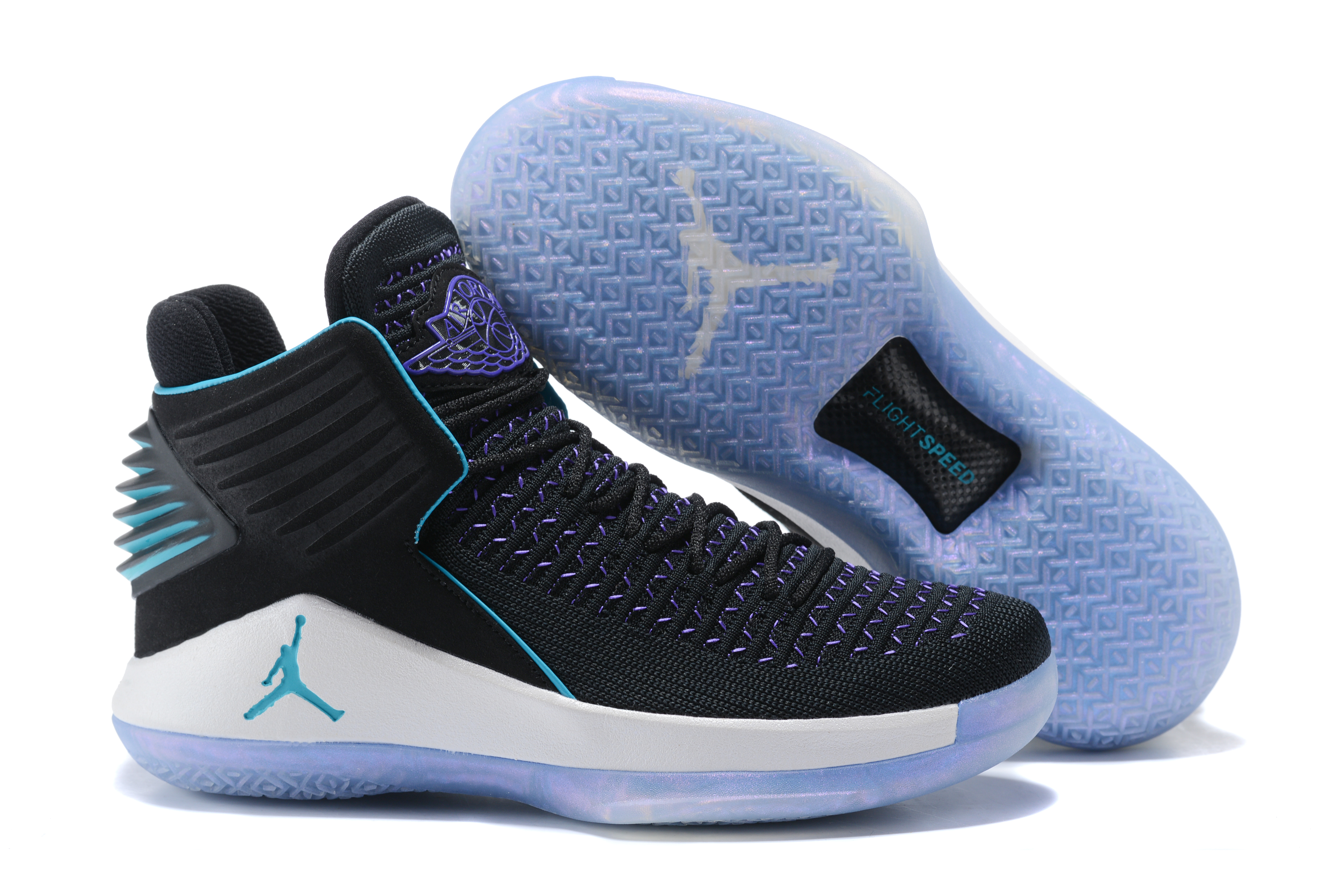 New Air Jordan 32 High Black Purple Jade