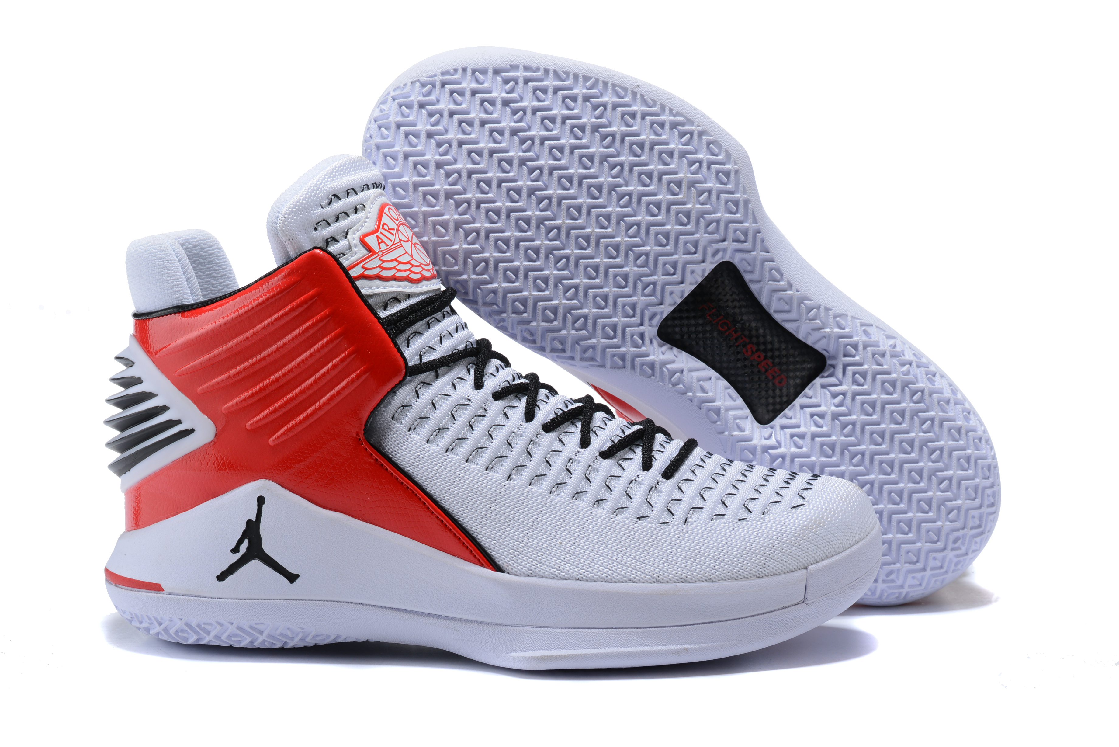 New Air Jordan 32 High White Red Black