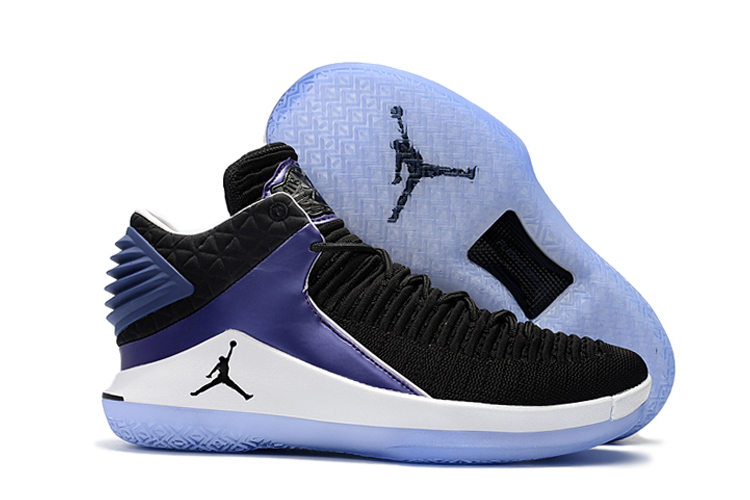 New Air Jordan 32 Low Black White Blue Shoes