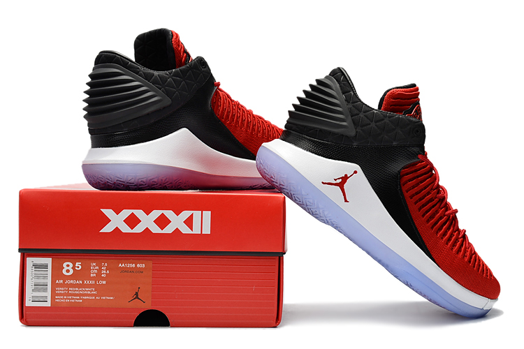 New Air Jordan 32 Low Red Black White Shoes - Click Image to Close