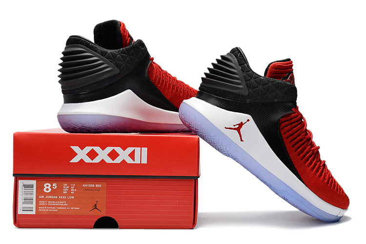 New Air Jordan 32 Low Red Black White Shoes