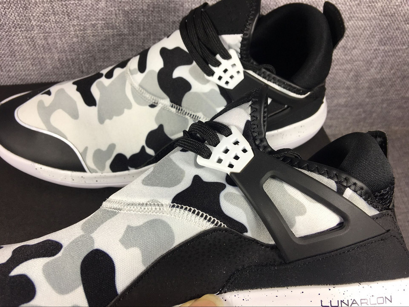 New Air Jordan 4 Camouflage Black Running Shoes