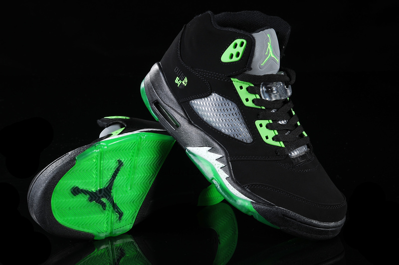 Jordan 5 Retro Black Green White