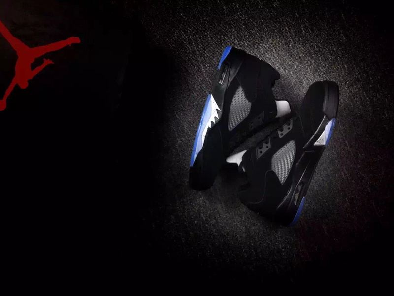New Air Jordan 5 Low Metallic Black Shoes - Click Image to Close