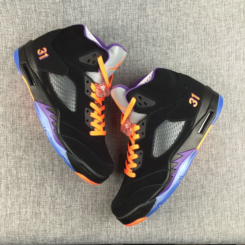 New Air Jordan 5 Marion Black Orange Shoes - Click Image to Close