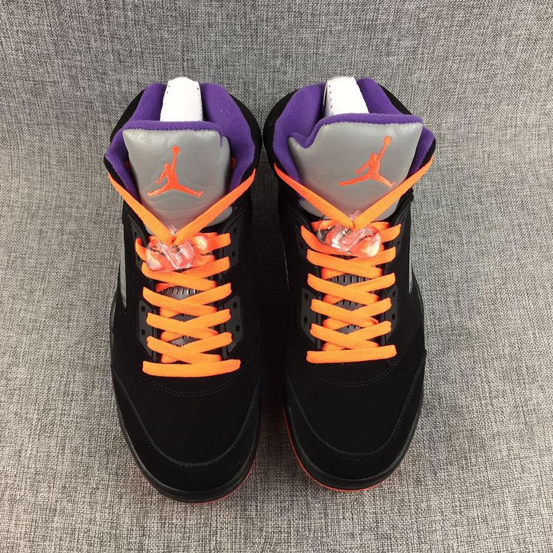 New Air Jordan 5 Marion Black Orange Shoes - Click Image to Close