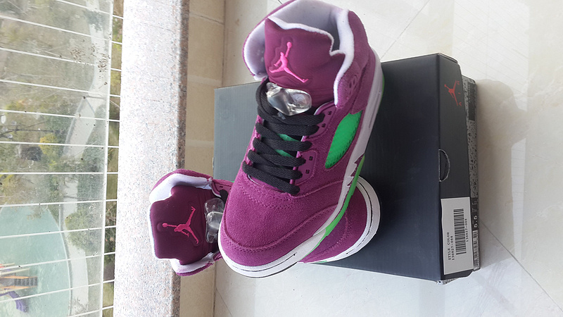 New Air Jordan 5 Retro Purple Shoes For Women - Click Image to Close