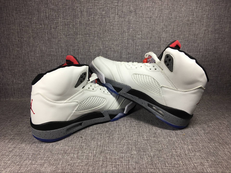 New Air Jordan 5 Retro White Cement Shoes - Click Image to Close