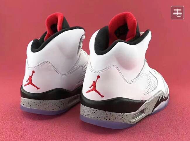 New Air Jordan 5 White Cement Shoes - Click Image to Close