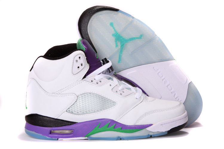 2013 Air Jordan 5 White Purple Shoes - Click Image to Close