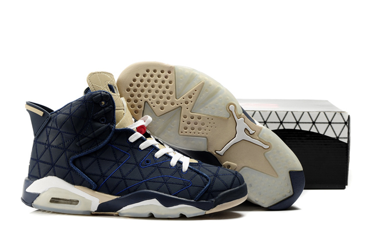 Latest Air Jordan 6 Dark Blue White