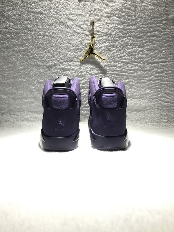 New Air Jordan 6 GS Purple Black Shoes