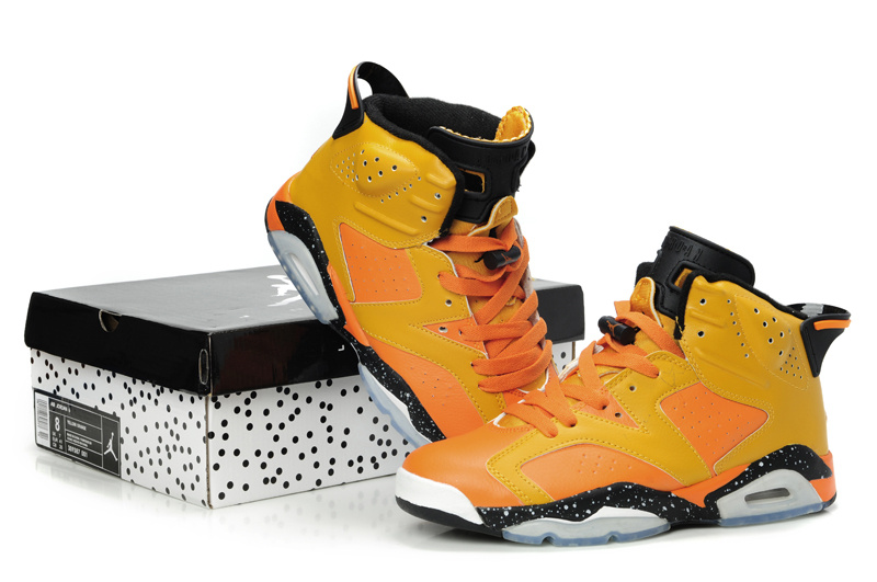 Latest Air Jordan 6 Orange Black Grey - Click Image to Close