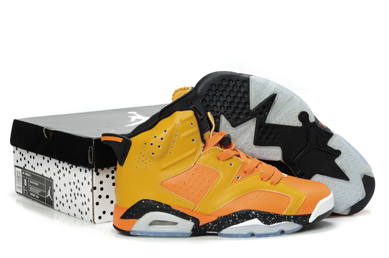 Latest Air Jordan 6 Orange Black Grey - Click Image to Close