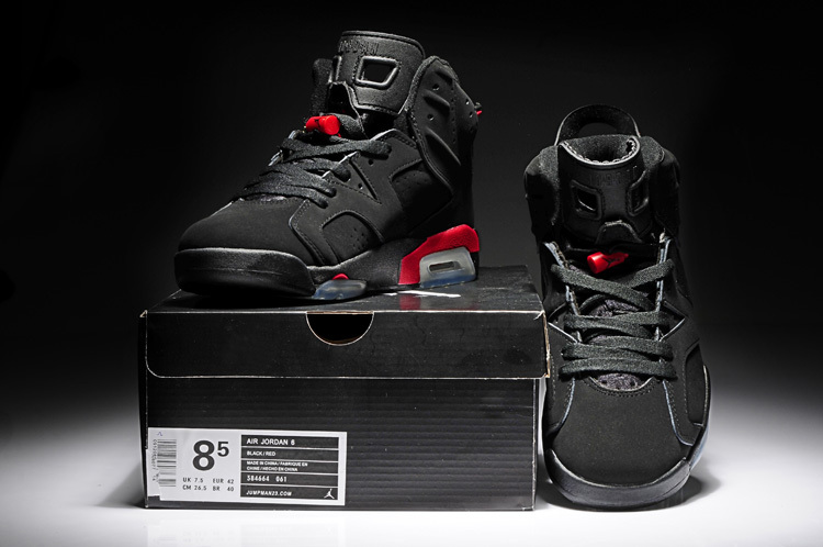 New Air Jordan 6 Retro Black Red Shoes - Click Image to Close