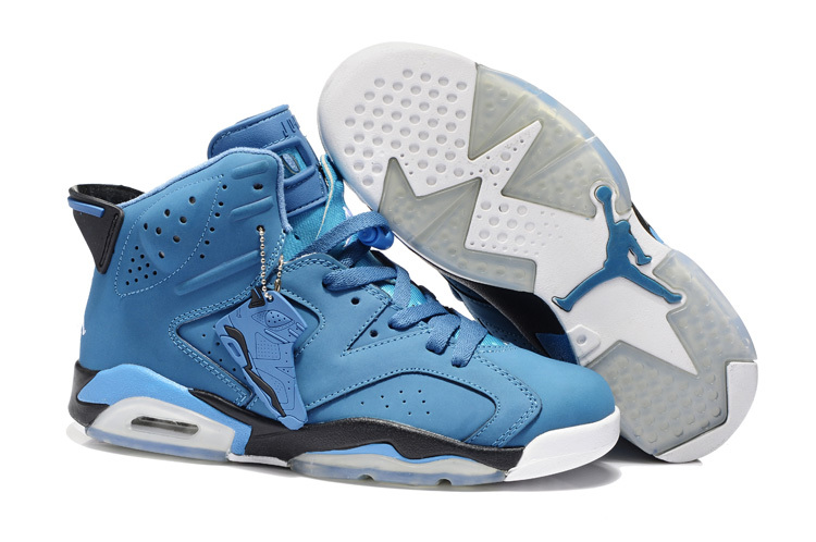 New Air Jordan 6 Retro Blue White Shoes