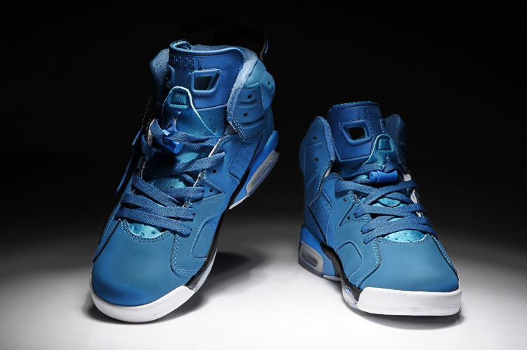 New Air Jordan 6 Retro Blue White Shoes - Click Image to Close