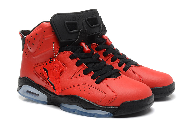 New Air Jordan 6 Retro Red Black Shoes - Click Image to Close