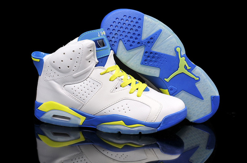 jordan 6 blue and yellow