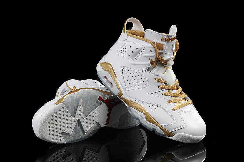 jordan shoes white and gold