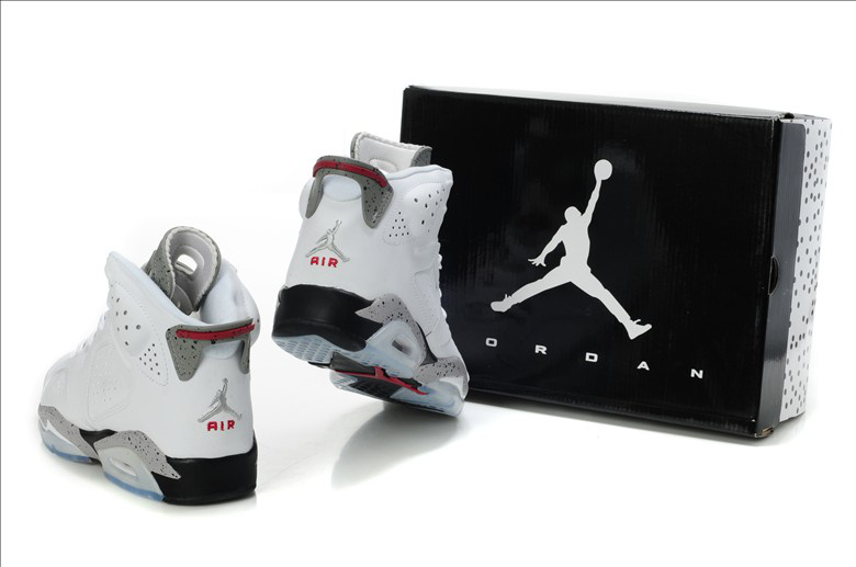 Latest Air Jordan 6 White Grey Red